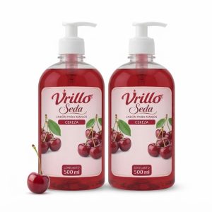 vrillo seda jabón para manos cereza 500 ml – pack 2