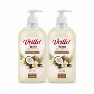 vrillo seda jabón para manos coco vainilla 500 ml – pack 2
