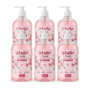 vrillo seda jabón para manos floral 500 ml – pack 6